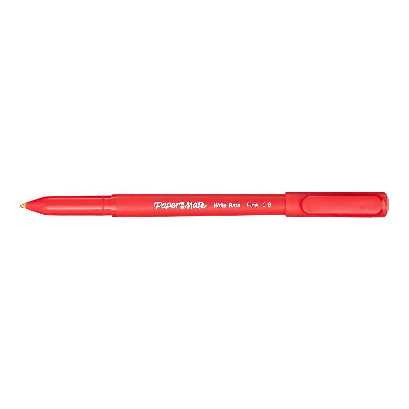 Paper Mate Write Bros. Ballpoint Pens Fine Point Red Ink 12/Pack (3371131), 3 of 5