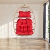 Outdoor Swing Egg Chair,Garden Rattan Hanging Egg Chair With Water Resistant Cushion,Egg Chair For Patio,Garden-Cuddlewood - 3 of 4