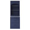 83" Tall Kitchen Pantry Cabinet with Faux Marble Top,  5 Drawers & Open Shelves, Storage Cabinet for Dining Room or Living Room-The Pop Home - 3 of 4