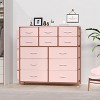 Dresser for Bedroom with 12 Drawers, 5 Side Pockets & 2 Hooks, Storage Drawer Organizer Metal Frame, Wooden Top for Closet, for Bedroom, Living Room - 4 of 4