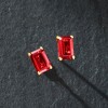 Pure Collection by Ross-Simons 1.20 ct. t.w. Garnet Stud Earrings in 14kt Yellow Gold - 4 of 4