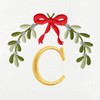 Linum Home Textiles Christmas MISTLETOE MONOGRAM - Embroidered Luxury 100% Turkish Cotton Hand Towels (Set of 2) - 3 of 3