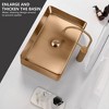 Fortune Candy 23.62'' Length Stainless Steel Rectangle Vessel Bathroom Basin - 3 of 4