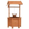 vidaXL Garden Wishing Well Planter 15.7"x15.7"x33.1" Firwood - 4 of 4