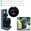Sunnydaze Peaceful Rain Electric Outdoor Water Fountain - 31.75" H - Gray and Black - 2 of 4