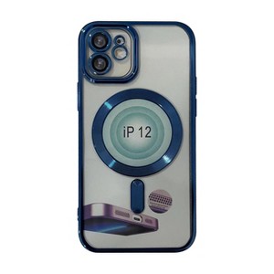 Reiko Magnetic Wireless Charging TPU Bumper Case for iPhone 14 Plus in Blue - 1 of 2