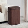 19-Gallons Laundry Hamper with Lid, Bamboo Laundry Basket, Removable Machine Washable Laundry Basket Chestnut Brown - 4 of 4