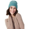Style Republic Women’s 100% Pure Cashmere Fully Ribbed Beanie - Mint Green - 2 of 2