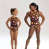 Gk Elite Girls' Simone Biles Leotard - Rainbow Waves/black : Target