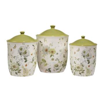 3pc Green Fields Canister Storage Set - Certified International