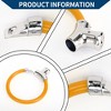 Unique Bargains Bicycle Lock Portable Ring Cable Anti-Theft Bike Lock Mini Ring Lock Orange 16.54" - 2 of 4