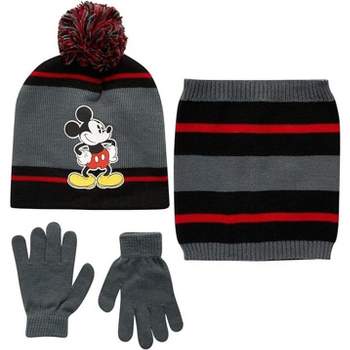 Disney Mickey Mouse Boys' Cold Weather Set - Hat, Gloves and Gaiter (2T-7)