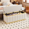 NicBex 50" Storage Bench Modern Large Versatile Storage Ottoman Bench for Bedroom, Entryway - 4 of 4