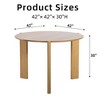 Wooakway 30"H Modern Wood Dining Table Conference Table Kitchen Table Gaming Table with Double Pedestal Black/Walnut/Natural Wood - 4 of 4