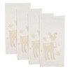 Saro Lifestyle Chilly Reindeer Guest Towel (Set of 4), 17"x27", Off-White - 2 of 2