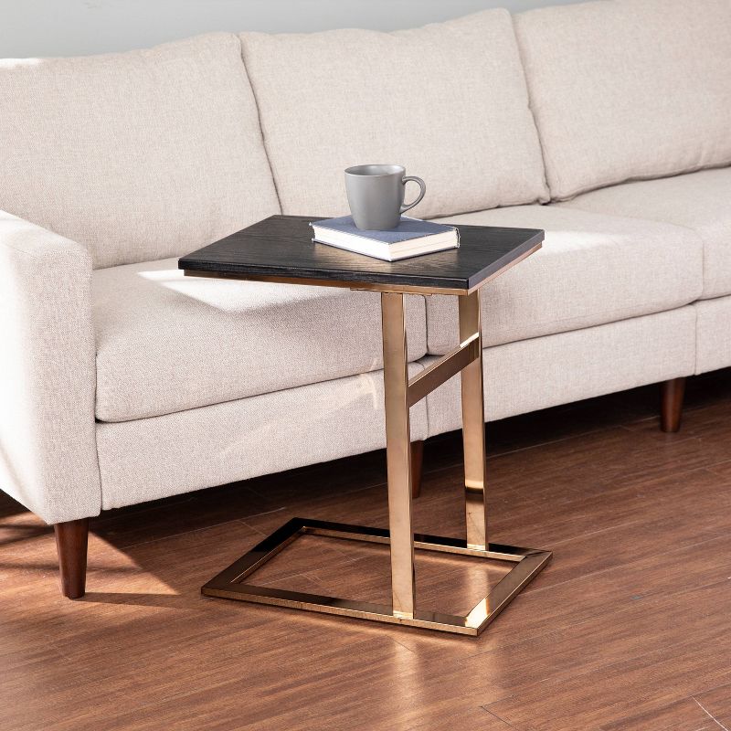 Rainer Contemporary C Table Black/Champagne - Aiden Lane, 1 of 8