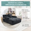 PAGED Modern Chenille Lazy Sofa Chair with Armrests and 3 Pillows, Comfy Sofa Bed with Side Pocket for Bedroom, Living Room - 3 of 4