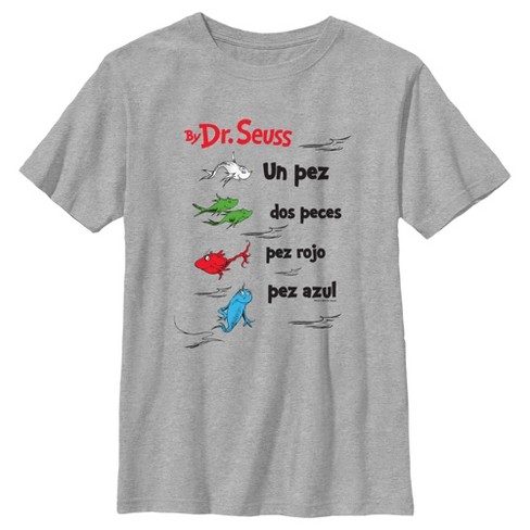 Boy's Dr. Seuss One Fish Two Fish Red Fish Blue Fish Spanish T