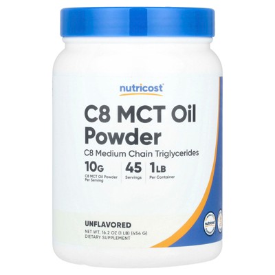 Nutricost C8 MCT Oil Powder, Unflavored, 16.2 oz (454 g)