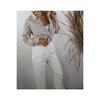 Women's FRONT TWIST BUTTON DOWN SHIRT - Mulla - 3 of 4