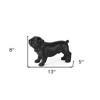 HomeRoots 8" Black Polyresin Dog Tabletop Sculpture - 3 of 4