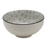 Tabletops Unlimited Set of 2 6.25" Ramen Noodle Bowls Gray Patterned: Stoneware, Dishwasher & Microwave Safe, Abstract Design - 4 of 4