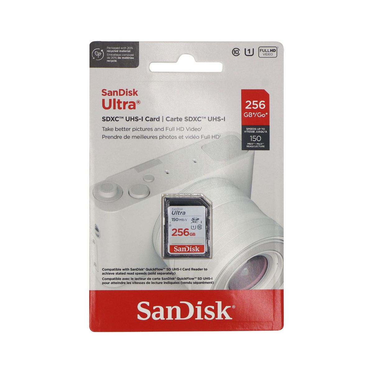 Sandisk 256GB Ultra SDXC UHS-I Memory Card - Up to 150MB/s