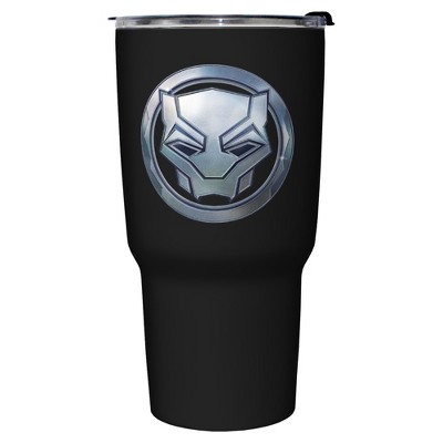 Black Panther: Wakanda Forever Vibranium Panther Logo Stainless Steel Tumbler w/Lid