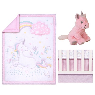 Sammy and Lou Sweet Unicorn Crib Bedding Set - 4pc