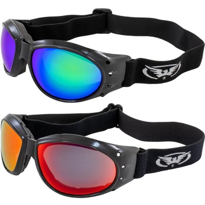 2 Pairs of Global Vision Eyewear Eliminator Safety Motorcycle Goggles