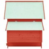 vidaXL Chicken Coop Red and White 59.8"x37.7"x43.3" Solid Firwood - 3 of 4