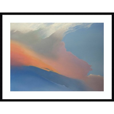41" x 32" Gulfstream Clouds by Cap Pannell Framed Wall Art Print Black - Amanti Art