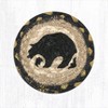 Earth Rugs Bear Printed Coaster – 5"x5" Rustic Cabin Decor with Braided Jute and Nature-Inspired Wildlife Design - 2 of 3