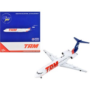 Fokker F100 Commercial Aircraft "TAM Linhas Aereas" White with Blue Tail 1/400 Diecast Model Airplane by GeminiJets - 1 of 3
