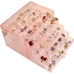Acrylic Jewelry Storage Box Stand with 120 Small Compartments - 1 of 4