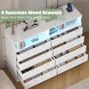 Dresser for Bedroom, TV Stand Dresser with Charging Station and LED Lights - 4 of 4