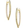 Guili Sterling Silver Inside-Out Marquise Hoop Earrings with Colored Cubic Zirconia – A Chic and Elegant Jewelry Accent for a Radiant Look - 3 of 3