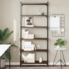 vidaXL Bookcase Storage Bookshelf Display Book Cabinet Engineered Wood - Brown Oak 31.5" Width 74" Height - 2 of 4