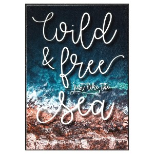 Dicksons Wild & Free Just Like The Sea 5 X 7 Wood Print Overlay Wall Art Sign Plaque - 1 of 3