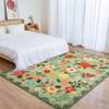COZONY Vintage Floral Area Rug, Machine Washable Low Pile Carpet with Non-Slip Backing for Living Room & Bedroom - 2 of 4