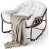 Acekool Oversized Wicker Rocking Chair - Plush Papasan-Style Seating for Indoor & Outdoor Use - 4 of 4
