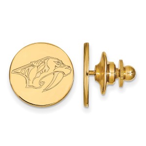 Black Bow Jewelry 14k Yellow Gold Nashville Predators NHL Pin - 1 of 3