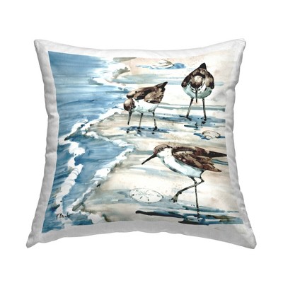 Stupell Industries Sandpipers Among Seashells Coastal Beach, 18 x 18