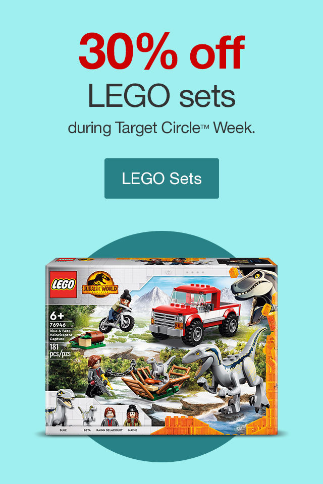 30% off select LEGO sets with Target Circle™ during Target Circle Week. LEGO Sets >