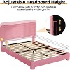 Vipbear Queen Size Boucle Bed Frame,Upholstered Teddy Fabric Bed Frame with Headboard, Adjustable Headboard, Easy Assembly - 4 of 4