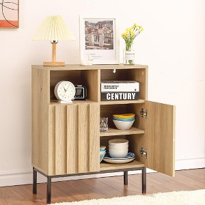 Sideboard Buffet Cabinet with Storage, Modern Industrial Hallway Table Accent Table with Doors and Adjustable Shelf - 1 of 4