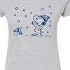 Women's - Peanuts - Snow Snoopy And Woodstock Fitted Graphic T-Shirt - 2 of 4