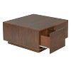 PAGED Square Wooden Coffee Table, Modern Side Table with 4 Storage Drawers, 33.25" Center Table for Living Room, Bedroom - 4 of 4