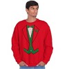 Ugly Christmas Santa's Elf Tuxedo Men's Crewneck Sweatshirt Brisco Brands - 3 of 4