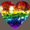 Adult Design By Humans Rainbow Disco Ball Heart By melvillesRacerback Tank Top - 2 of 2
